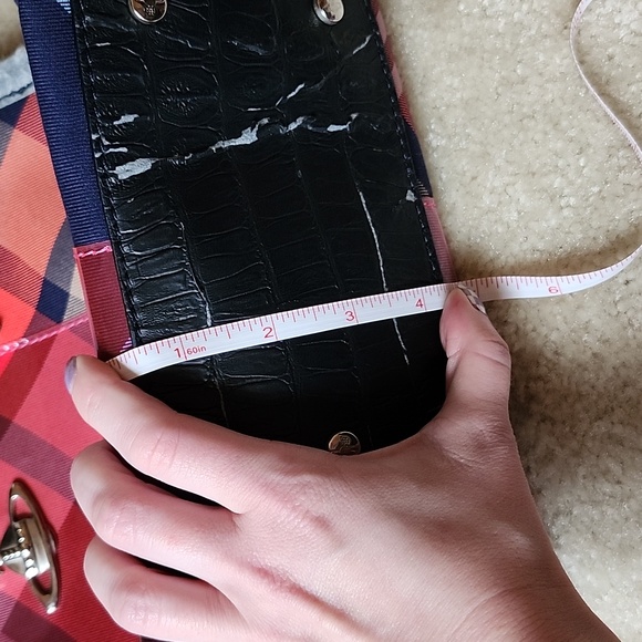 Vivienne Westwood Red and Gray Plaid Tote Bag - Picture 16 of 16